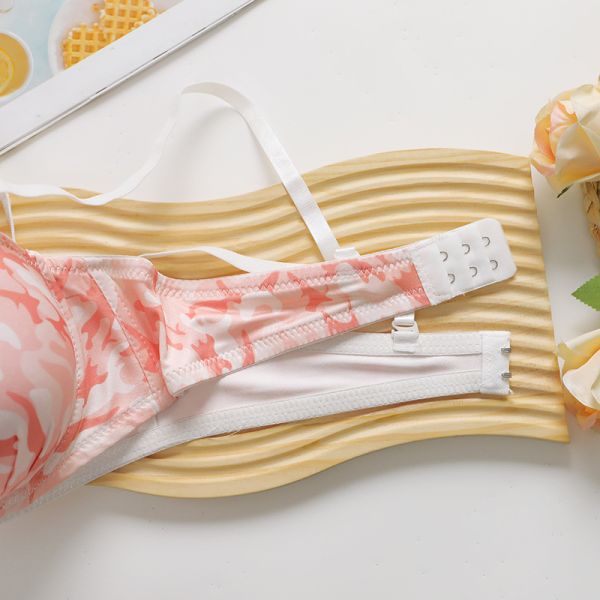 Women Underwear Lingerie Set High Quality Hot Selling Printing Underwire Panty and Bra Set for Ladies