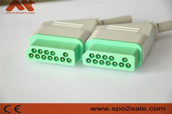 Conector de ECG para o acessório médico do monitor paciente de Nihon Kohden com cor verde