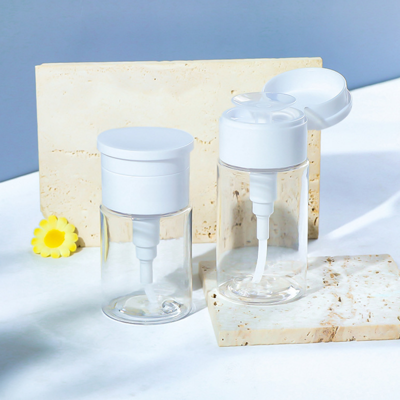 Cosmetic PET Containers Cosmetic Packaging For Nail Polish liquid Clear bottles For Cosmetic Nail Polish liquid from 60ml to 500ml