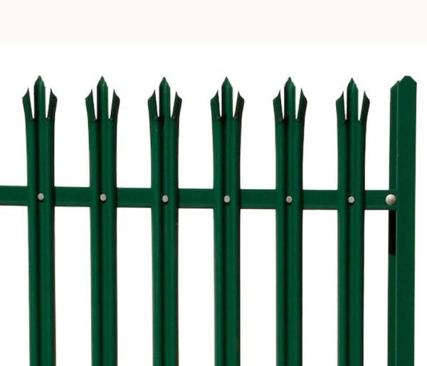 100*100mm 80*80mm Metal Palisade Fencing PVC Coated Garden Fence OEM ODM
