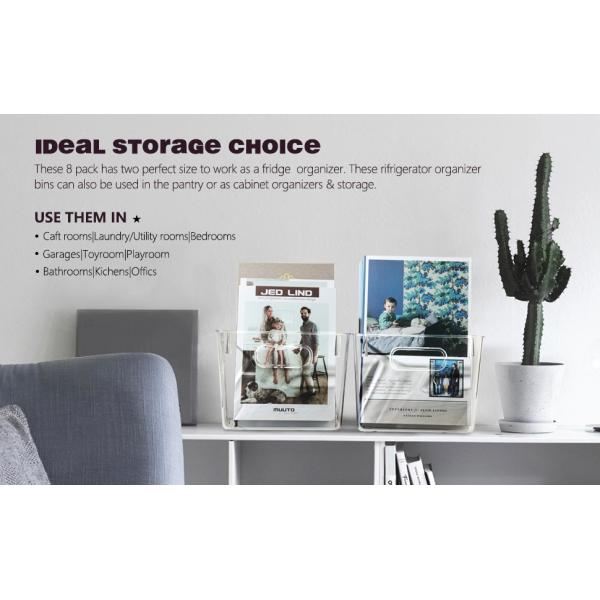 Plastic Storage Bins With Lids X-Large – Perfect Kitchen Or Pantry Organization, Fridge, Cabinet Organizers