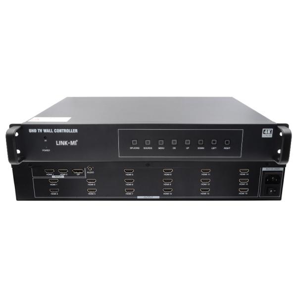 4K 4X4 HDMI Video Wall Controller 16 HDMI Outputs Image Rotation Video Wall Processor