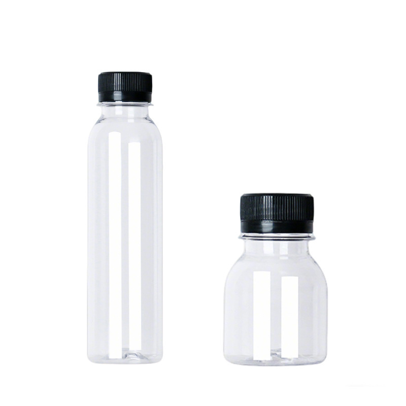 200ml and 250ml Clear PET Beverage Bottles with Screw Lids