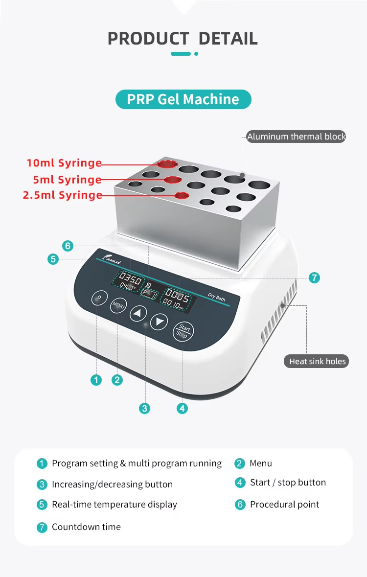 DB100-G PRP Machine Plasma Concentrate Gel Maker Aesthetic Clinic Injection Device for Collagen Induction