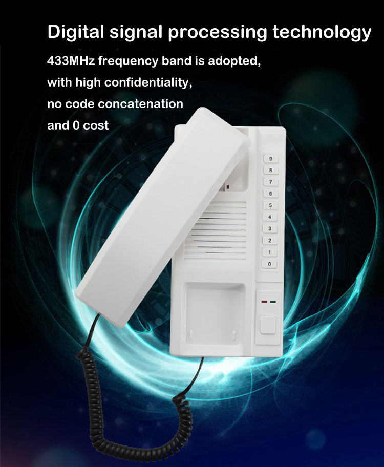 MT222E 9999 Two-way Radio Wireless Intercom System with 180° Panoramic View IP53 Rainproof Design and TF Card Local Storage