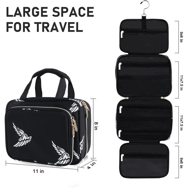 Shockproof Travel Toiletry Organizer With Hanging Hook Water Resistant Cosmetic Bag