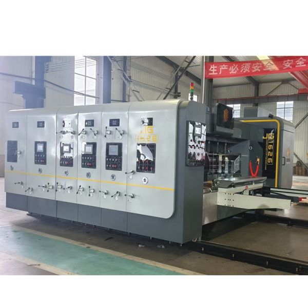 PLC Control Corrugated Board Flexo Print 4 Color Print Die Cutter Slotter Machine