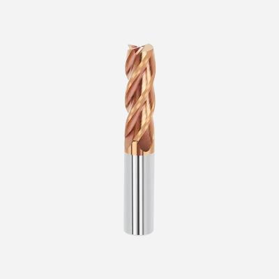 10mm Dia 10*25*10*75 TiAISiN Coated 4 Flat Flutes Carbide Square End Mill For Carbon Steel Alloy Steel Cast Iron