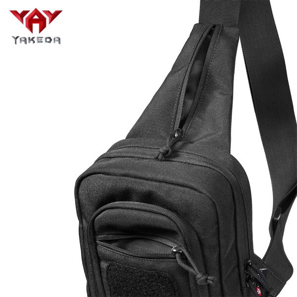 Durable Black Nylon Tactical Sling Bag , Cross Body Gun Backpack