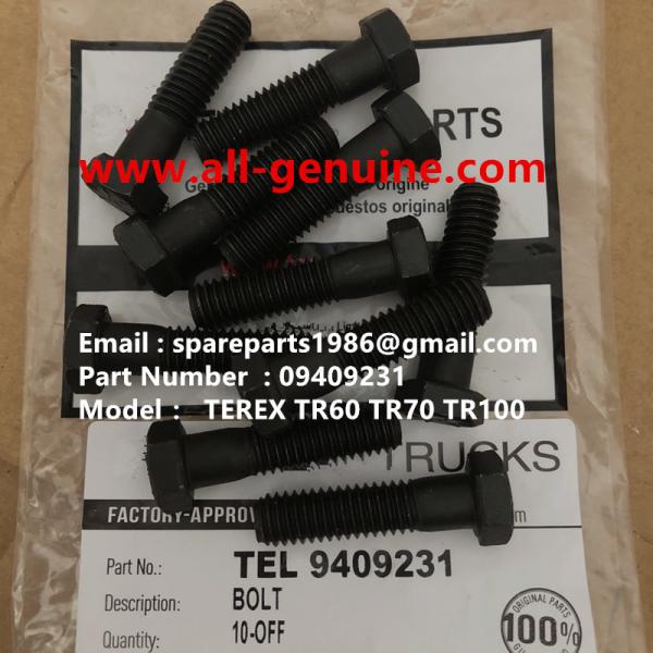 09409231 BOLT TEREX NHL SANY TR35A 3303 3305 3307 TR50 TR60 TR100 NTE240 NTE260 MT3600 MT3700 MT4400AC
