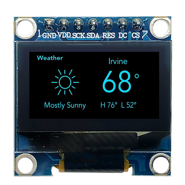 7 штифтов 0,96 дюймовый OLED дисплейный модуль SPI I2C 3V Белый PMOLED с SSD1306 Driver IC