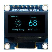 Module d'affichage OLED de 7 broches de 0,96 pouce SPI I2C 3V PMOLED blanc avec SSD1306