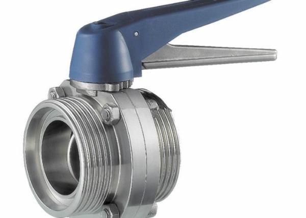 Manual Control  Sanitary Butterfly Valves 3A ASME BPE FDA Approved Materials