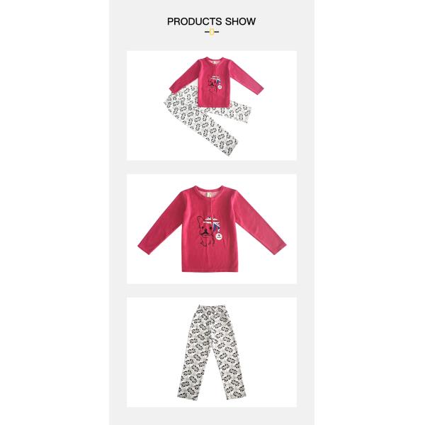 Animal Pattern O Neck Kids Sets Sleepwear Pyjamas for Children Supply Cotton Pajamas
