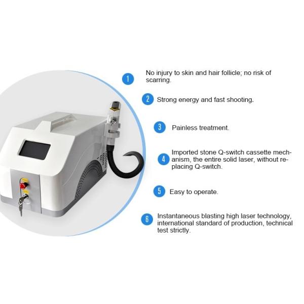 1064nm 532nm 1320nm Q Switch Nd YAG Лазерная машина для удаления татуировок с карбоновым пилингом