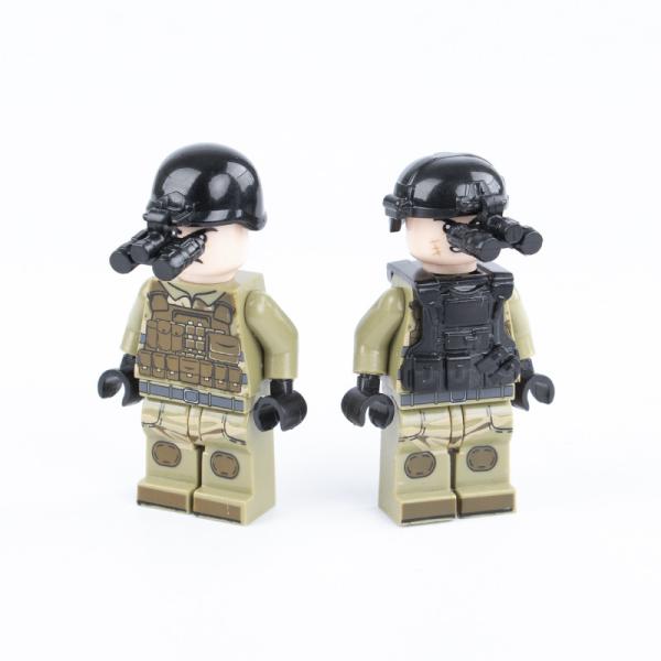 WW2 puzzle assembly military weapon protective gear war army soldier helmet building block