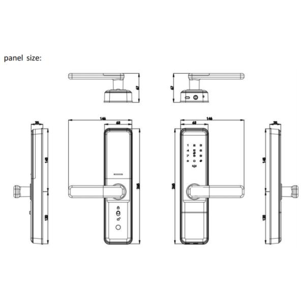 Popular ELA E-596 Tuya Keyless Entry Biometric Fingerprint Password Home Digital Smart Door Lock