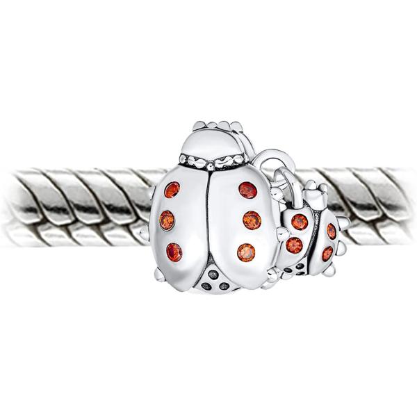 Ladybugs красный CZ младенца матери сада насекомого качают шарики шарма удачи