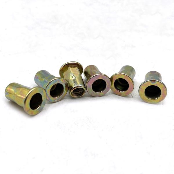 Aluminium  Pre Bulbed Flat Head ASTM A36 Carbon Steel 4.8 5.8 Hex Rivet Nut