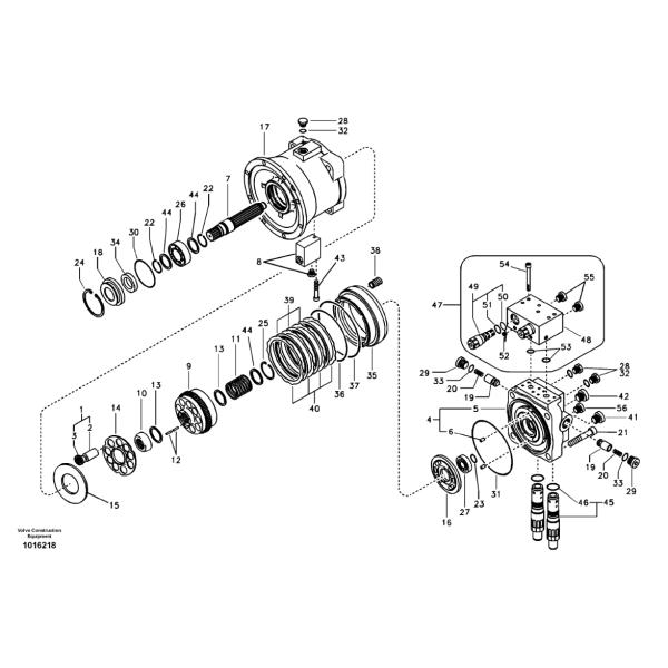 Мотор мотора Voe14524188 M2X63CHB качания EC135B EC140B гидравлический для экскаватора Volvo