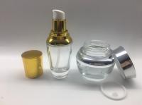 Botellas de sellado calientes de la loción del vidrio 30ml con la impresión de seda de las tapas