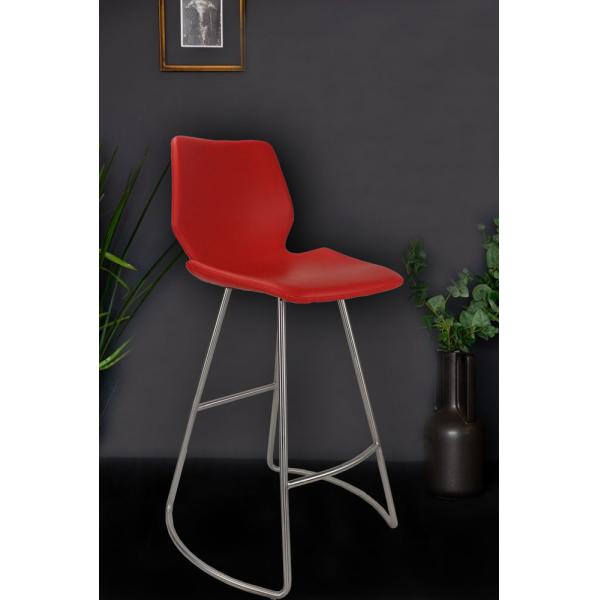 Pu Leather Stainless Brushed Bar Stool BC-348 For Kitchen