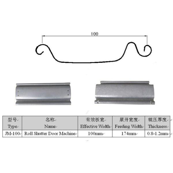 Shutter Rolling Roller Shutter Door Roll Forming Machine With 3 Tons Decoiler