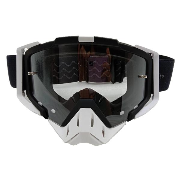 Adjustable High Strap Dirt Bike Motorcycle Custom MX Goggles Motocross with Nose Guard