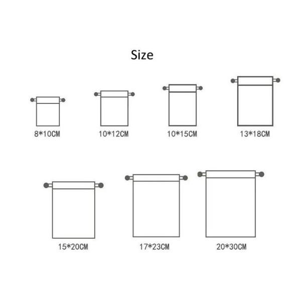 Christmas Goody 24X32cm Aluminum Foil Bag Reusable With Ties