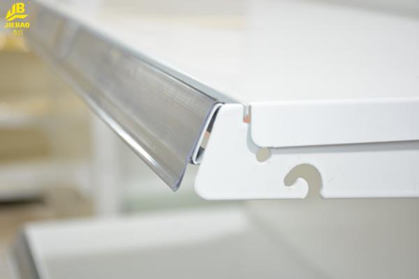 Buckle Pegboard Supermarket Steel Racks 0.6mm Plain Buckle Back Panel