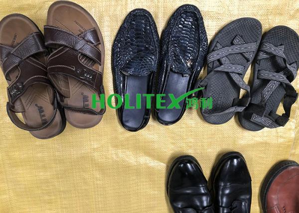 Mixed Type Used Mens Sandals / Second Hand Used Shoes For East Africa