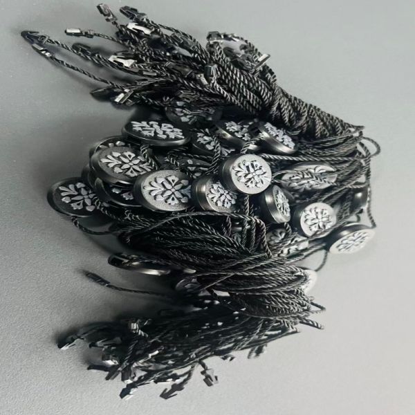 Black Garment Swing Tags Length 7 Inches Suitable for Apparel Identification and Product Description in Fashion Industry