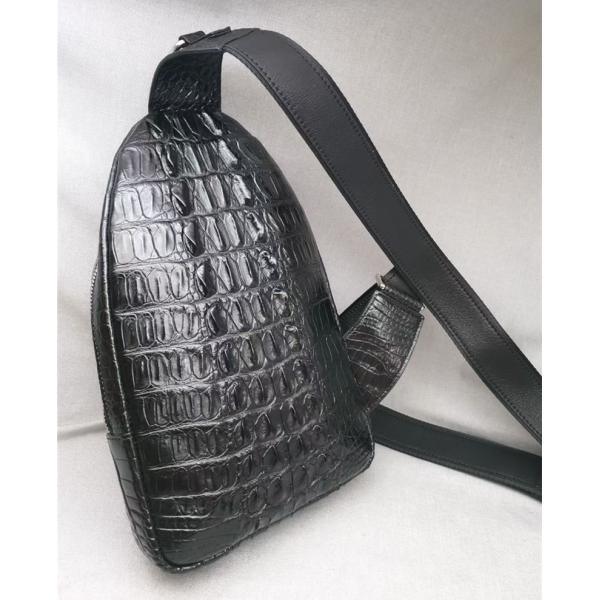 Genuine Real Crocodile Skin Men's Casual Chest Bag Authentic Alligator Leather Male Crossbody Bag Messenger Bag