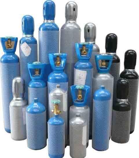 Steel High Pressure 10L / 16L Industrial Compresses Gas Cylinder , Height 495-1000MM