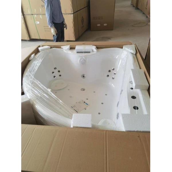 Indoor Tub JSD9605 Corner Whirlpool Massage Acrylic Bathtub with Handles SPA Tub