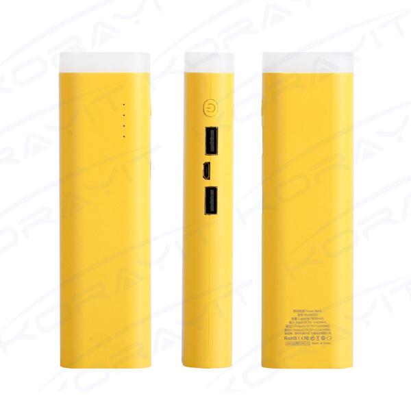 Lighthouse Five Battery Plastic Portable Power Bank 13000 mAh,Double USB External Battery