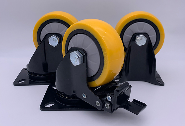 4 inch  Heavy Duty Caster Wheels with Brake Lock Top Plate