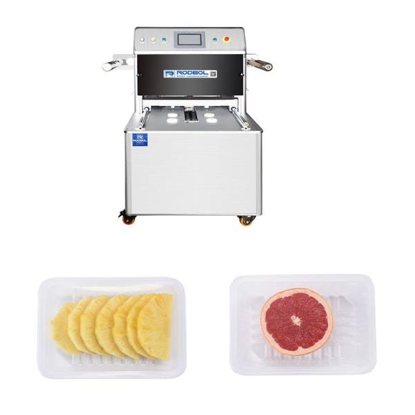 Chicken MAP Tray Sealing Machines Food Tray Sealer With Nitrogen Filling