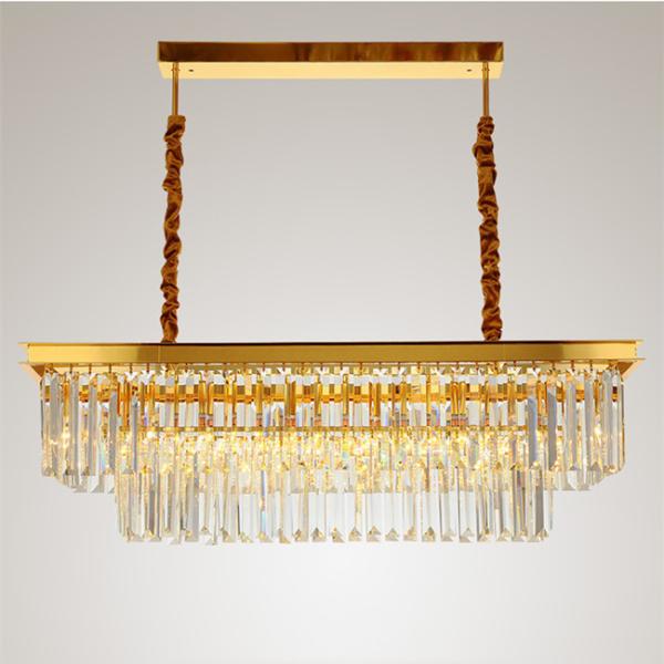 Indoor Decorative Modern Pendant Crystal Ceiling Lights Gold L90*W35*H50cm