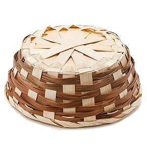 Round Gift Baskets, Bamboo Small Bread & Fruit Baskets, 7