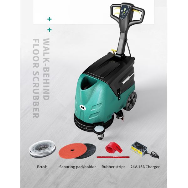 Walk Behind Floor Scrubber Smart Adjustable Handle for Custom Grip & Improved Operator Comfort at Work