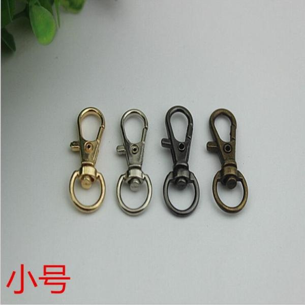 Bag accessories parts zinc alloy round 10 mm small claw snap hook clip for metal chain