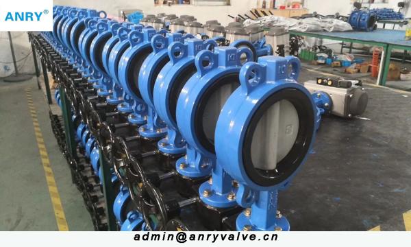 Wafer or Lug Type Casted Iron Body EPDM Rubber Seat Butterfly Valve