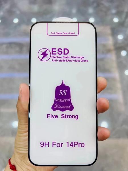 Protector de tela antiestático anti-manchas ESD 0.4mm Para iPhone 14 Pro Max