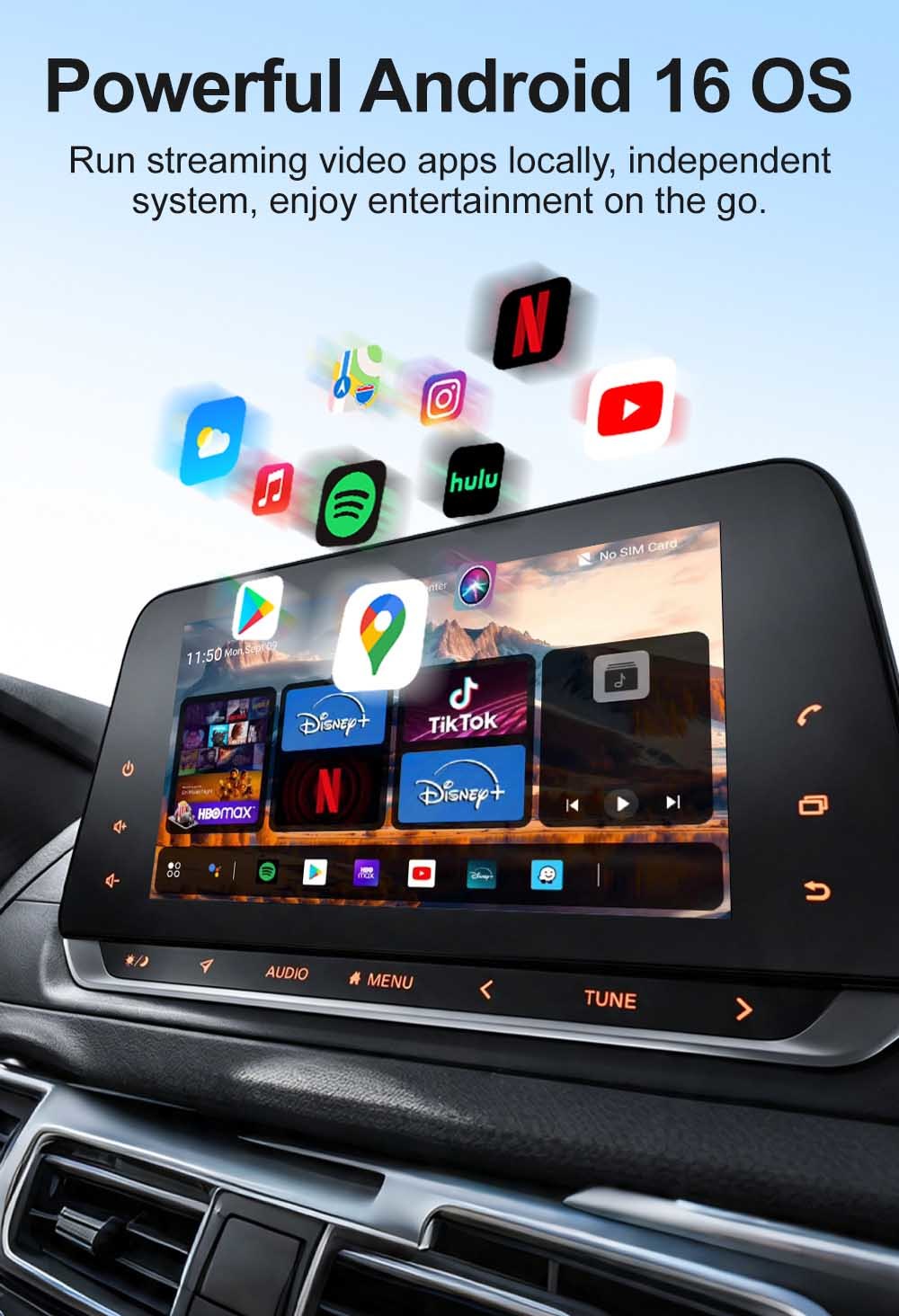 Touchscreen DMS Ai Carplay Android Auto Usb Box Qualcomm QCM6125 4GB+64GB