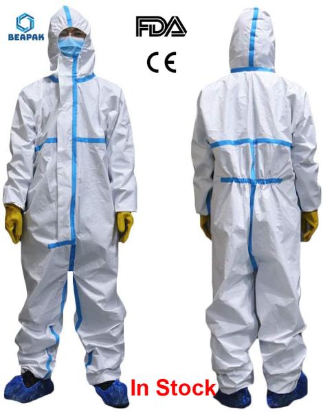 Anti Virus  Medical Disposable Chemical Suit , Disposable Body Suit Fda Approved