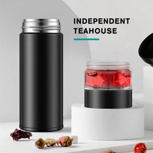 Direct Supply Double Walled Cup Stainless Steel Tea Bottle with Infuser 500ML Capacity