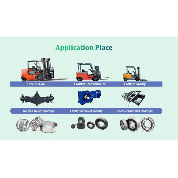 DGBB Forklift Mast Roller Bearings GCr15 Material For Truck Axle