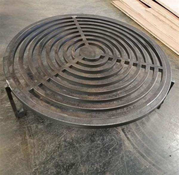 Charcoal Wood Fired Corten Steel Fire Pit Grill With Ash Tray