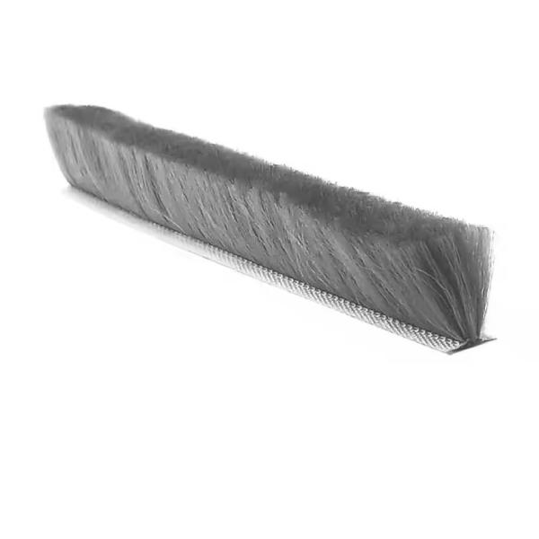 Pile Height 3-25mm Width 3-50mm 100%PP Aluminum Alloy Strip Brush Weather Stripping for Apposite Door of CLJ Sliding Door